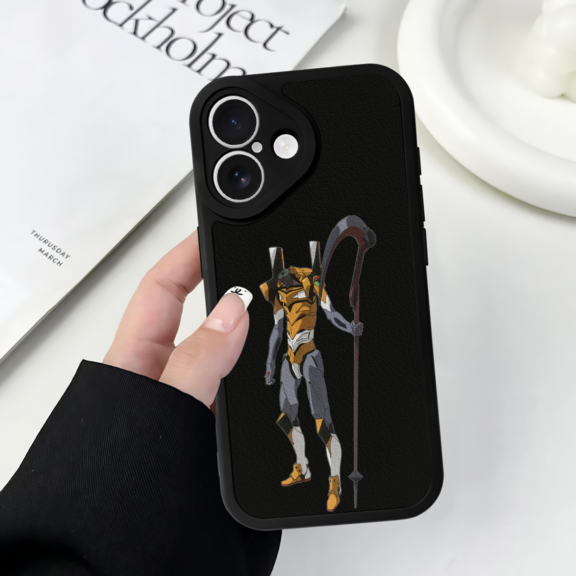（画像用） EVA 新世紀エヴァンゲリオン 【iPhone 16シリーズ対応】シリコンスマホケース（レザー調） 材質：シリコン
